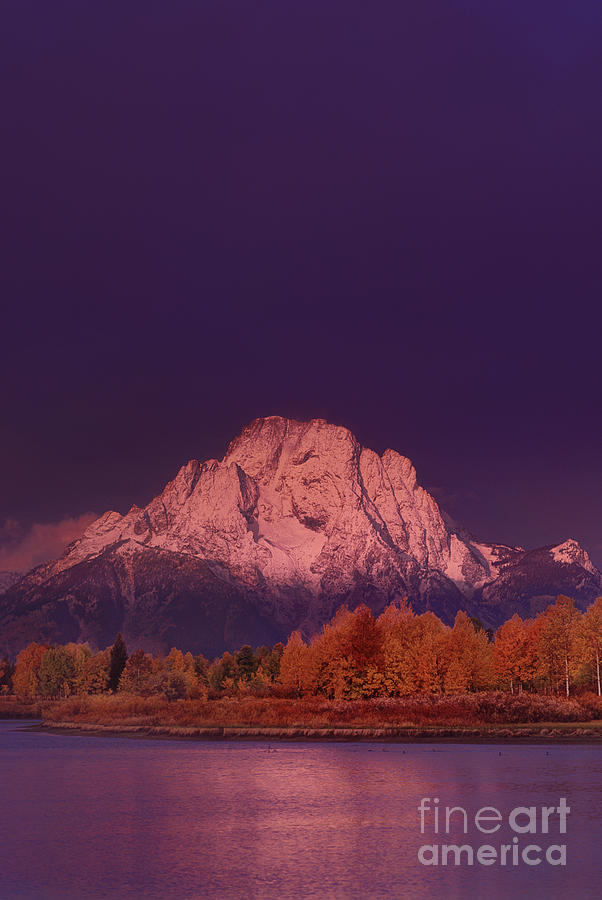 Dawn Light On Tetons Fall Grand Tetons National Parketons National Park  Photograph by Dave Welling