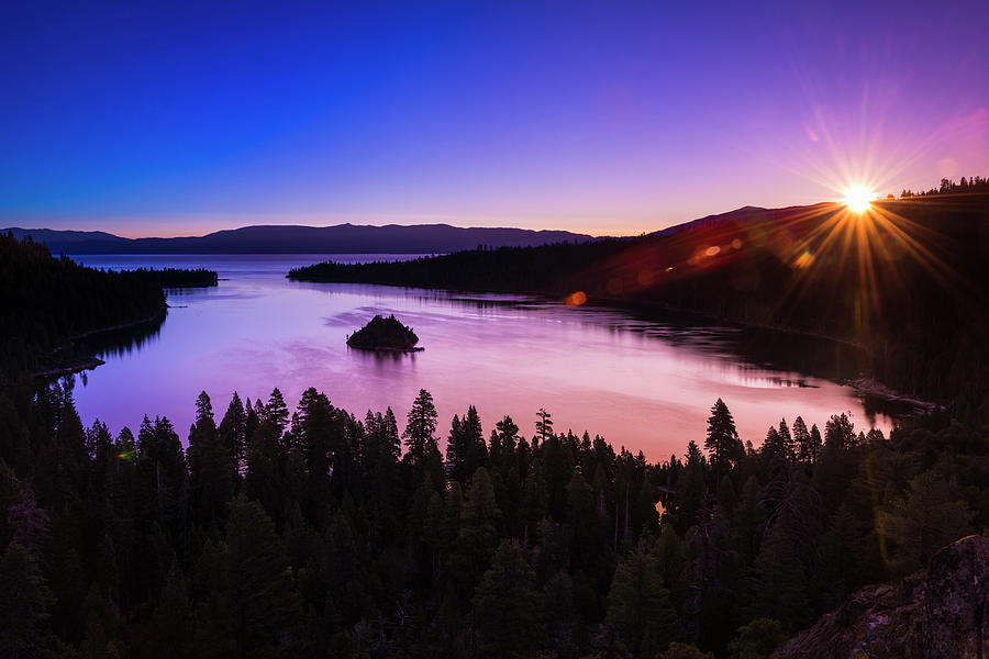 Dawn Light Over Emerald Bay On Lake Photograph By Russ Bishop - Fine 