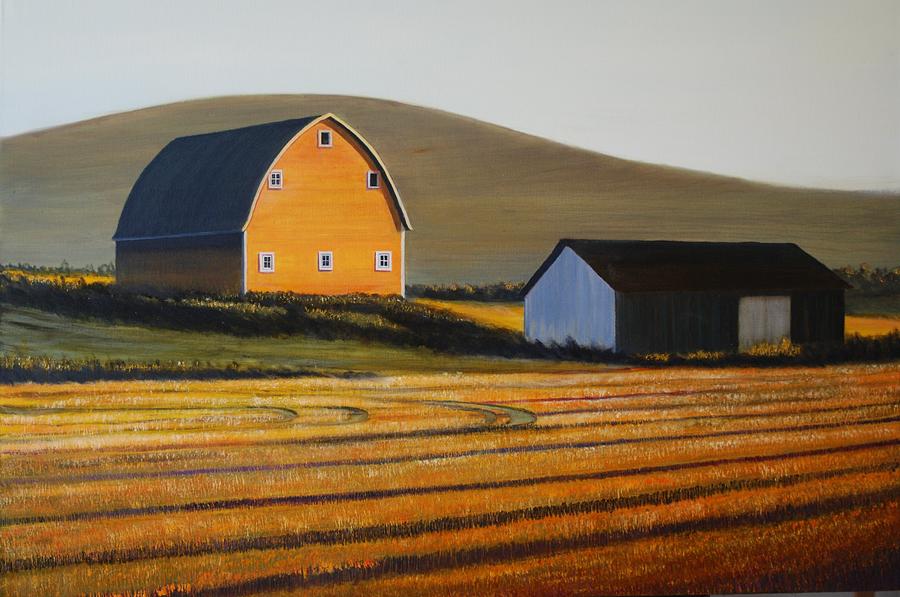 Landscape Painting - Dawn near Lenville by Leonard Heid