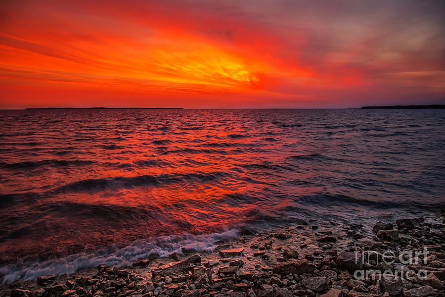 Dawn On Lake Erie Photograph by Deborah Scannell