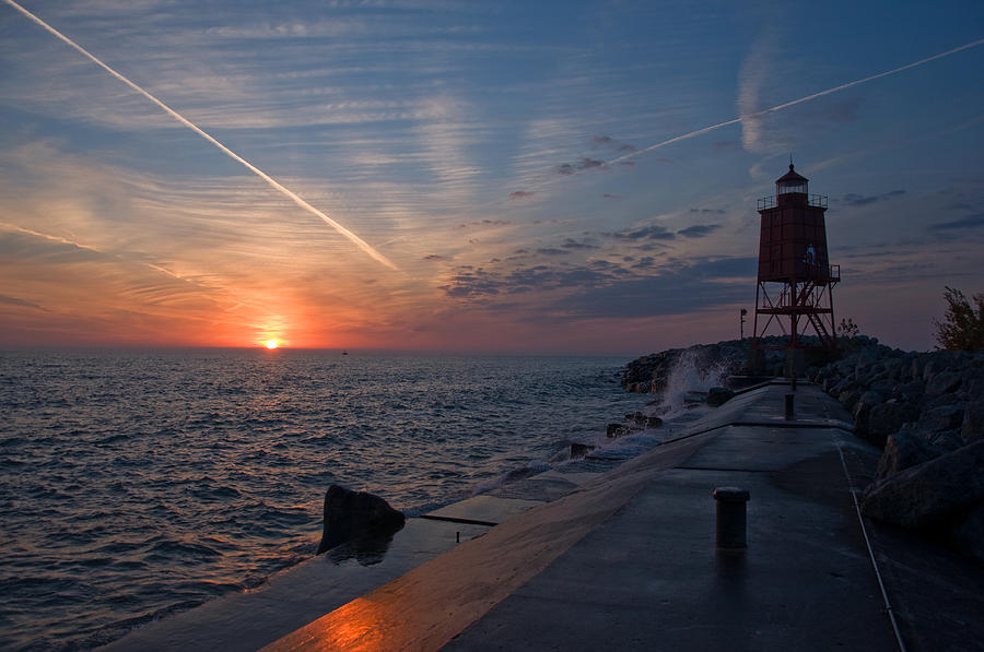 Dawn on Lake Michigan Photograph by Gerald DeBoer