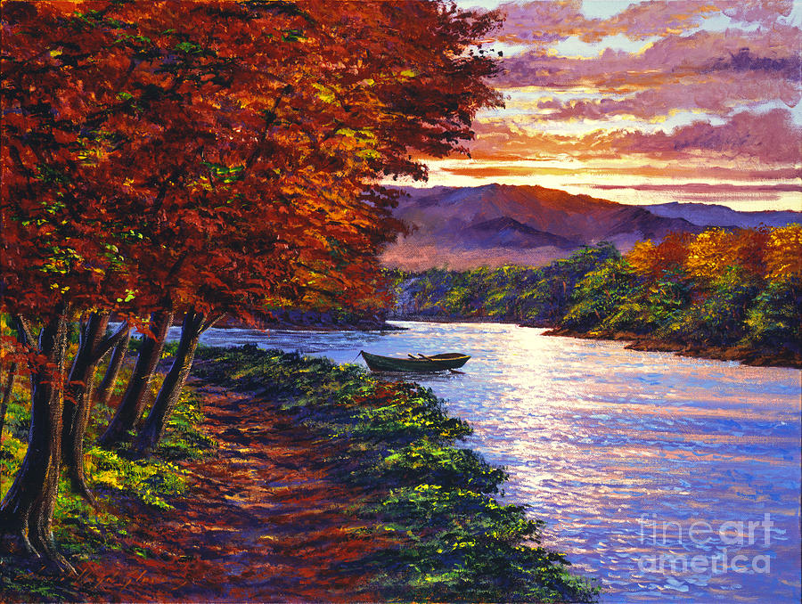 Dawn On The River Painting by David Lloyd Glover