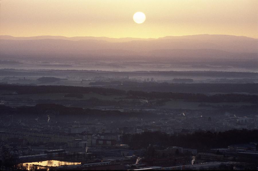 Landscape Photograph - Dawn over Belfort town by Patrick Kessler