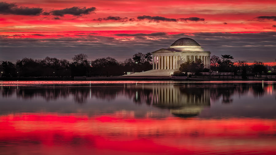Dawn Over Jefferson Memorial Photograph