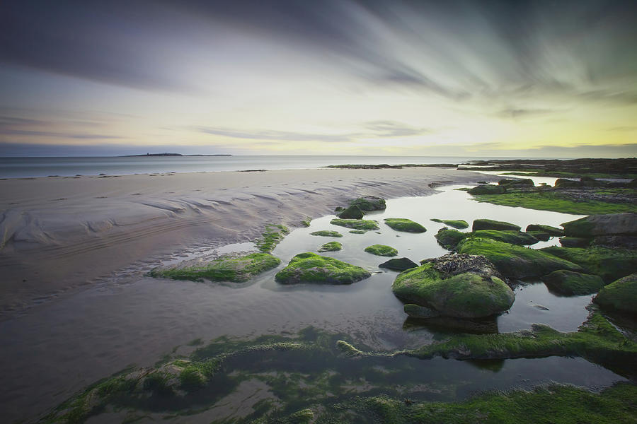 Beach Photograph - Dawn Over Seahouses Beach by Ray Cooper