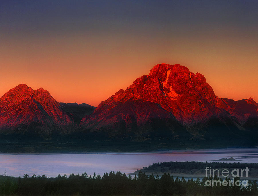 Dawn Over The Tetons Grand Tetons National Park Wyoming Photograph by Dave Welling