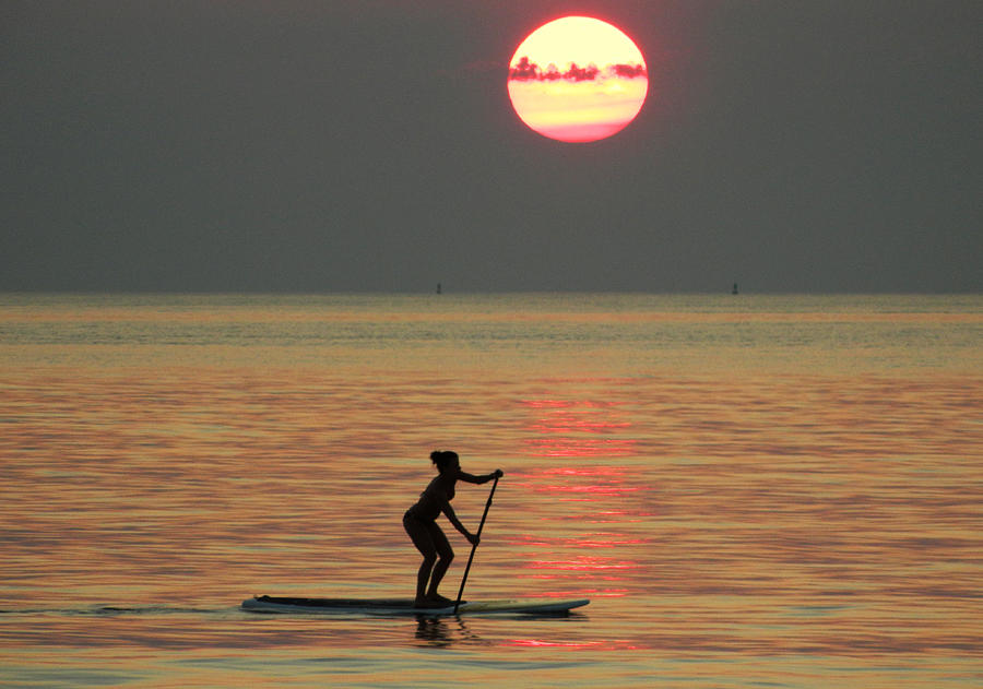 Dawn Paddler Photograph by Mike Kling