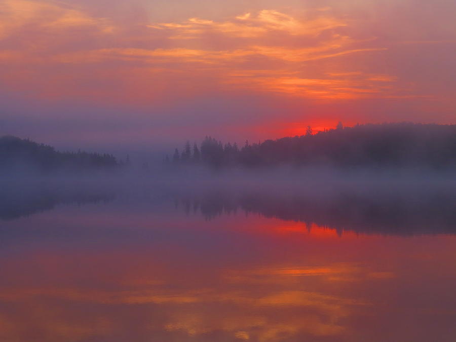Dawn Skyfire At Round Lake Photograph by Alex Call Dawn Skyfire At Round Lake Photograph by Alex Call