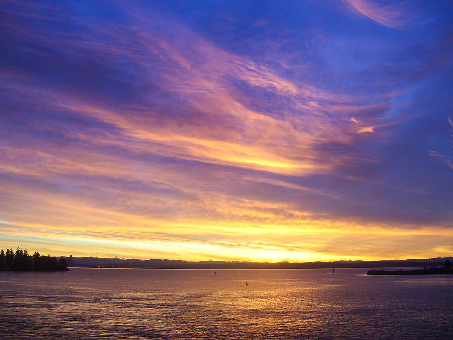 Dawns Early Light On Puget Sound Photograph