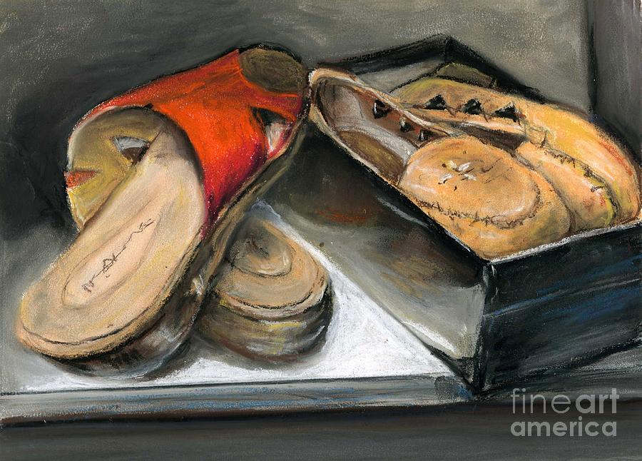 Shoes with Outouts Painting by Virginia Potter