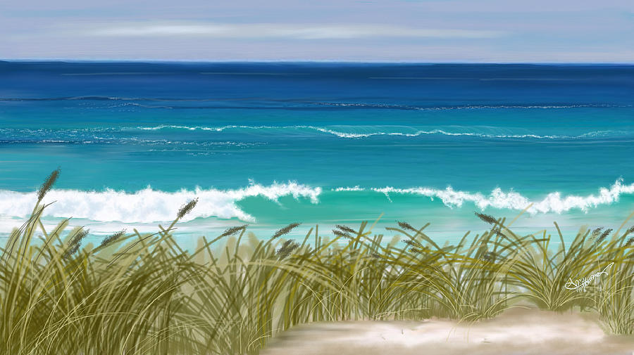 Day at the beach Digital Art by Anthony Fishburne