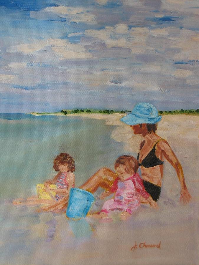 Day at the Beach II Painting by Joe Chicurel