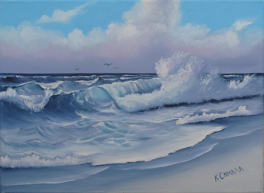 Day at the Beach Painting by Kathie Camara