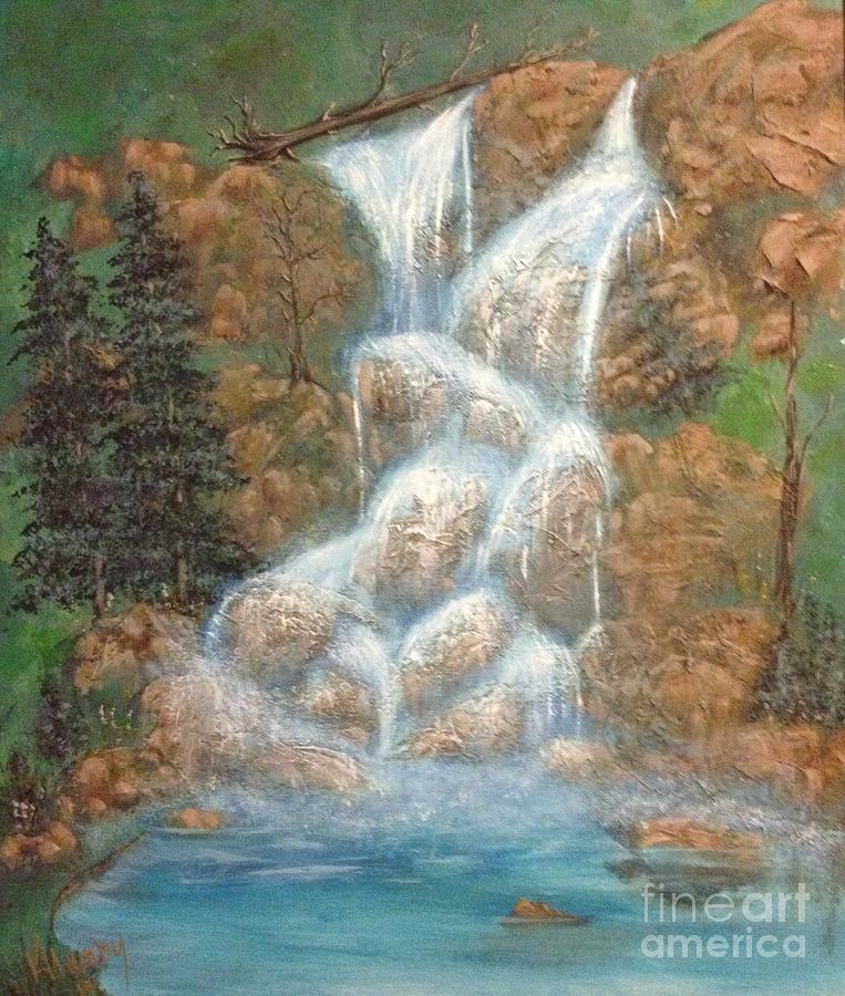 Day At The Falls Painting By Karen Hamby - Fine Art America