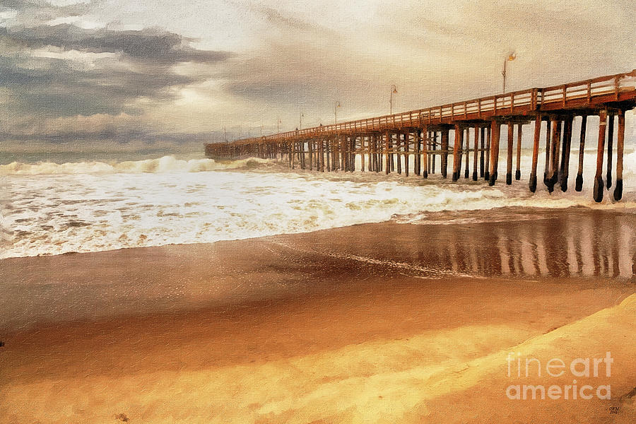 Day at the Pier Large Canvas Art, Canvas Print, Large Art, Large Wall Decor, Home Decor, Photograph Painting by David Millenheft