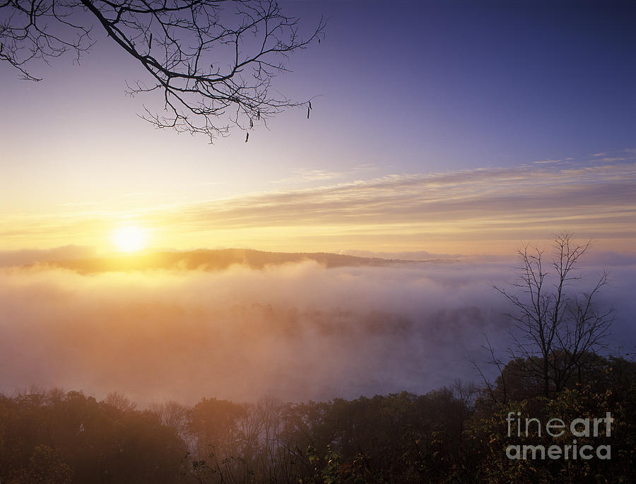 Day Breaks On The Ohio River - Fm000099 Photograph
