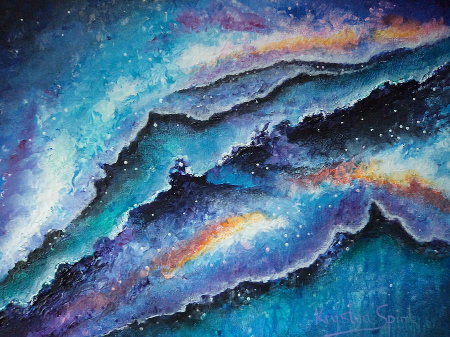 Planet Painting - Day Dream by Krystyna Spink
