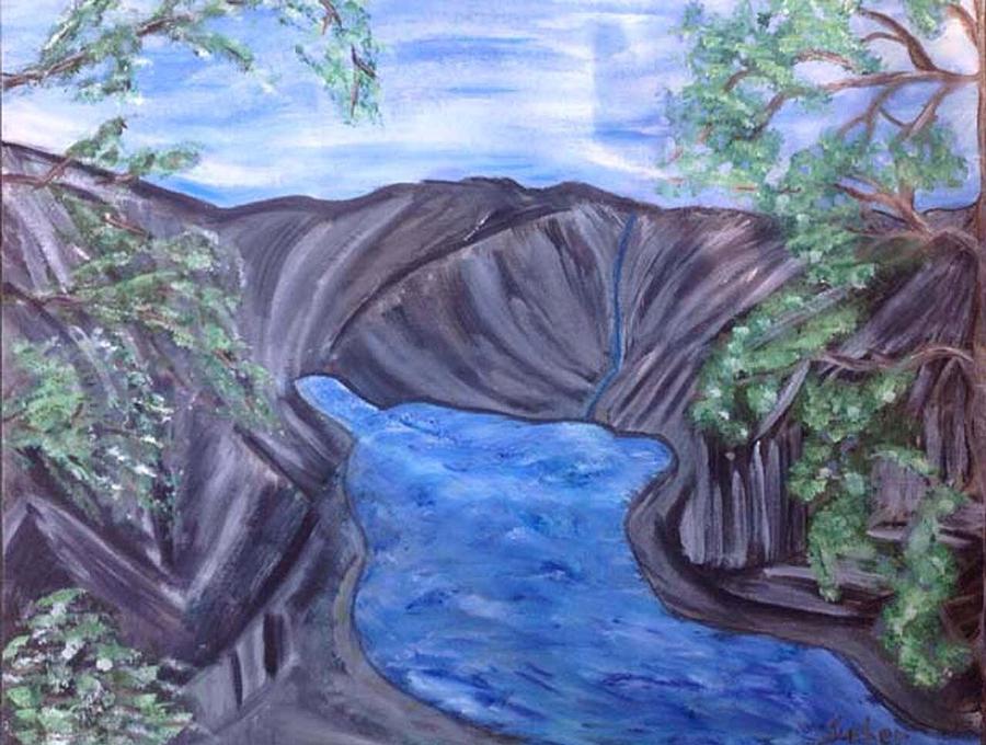 Day in the Gorge Painting by Suzanne Surber