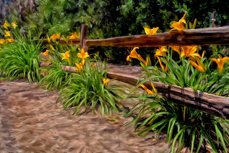 Day Lilies Painting by Michael Pickett