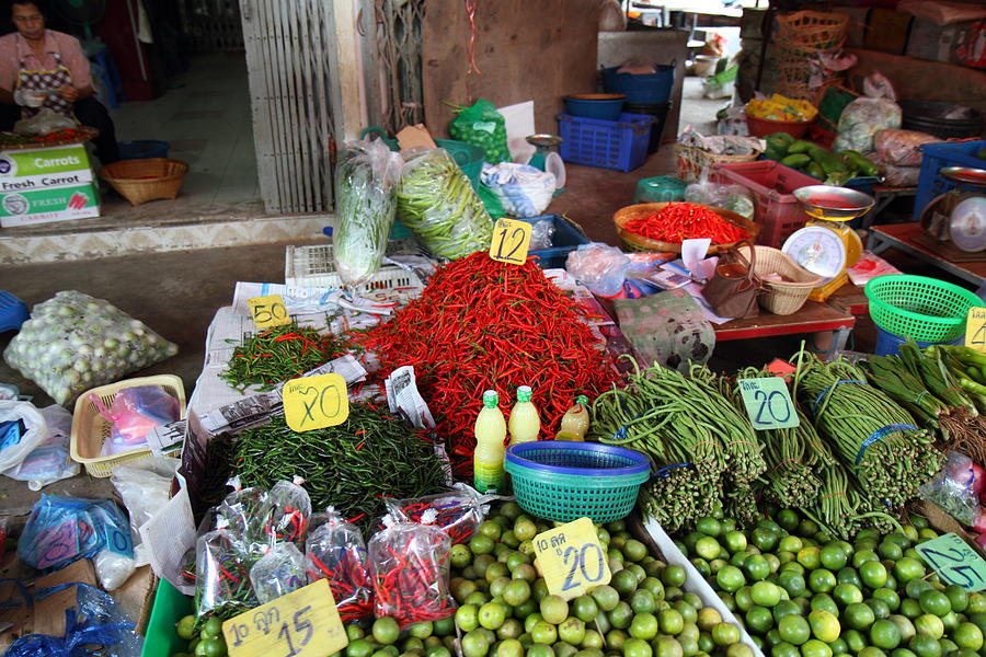Pak Photograph - Day Market - Pak Chong Thailand - 011313 by DC Photographer