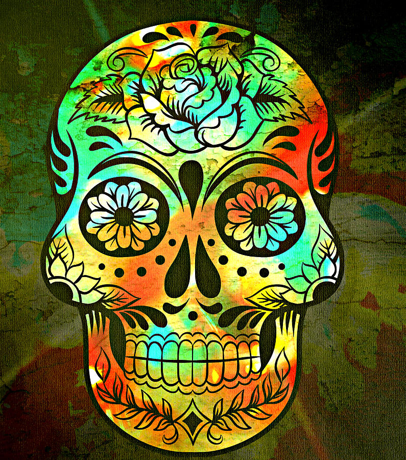 Day of the Dead Digital Art by Ally  White