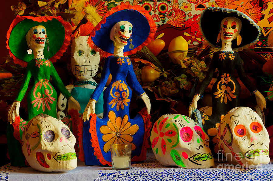 Day Of The Dead Decorations Photograph by John Shaw