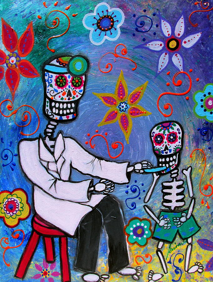 Day of the Dead Doctor Painting by Pristine Cartera Turkus
