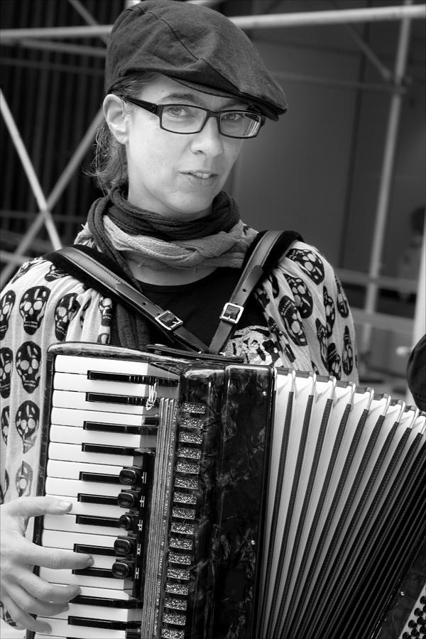 Day of the Dead El Museo del Barrio NYC 2014 Accordian Player Photograph by Robert Ullmann