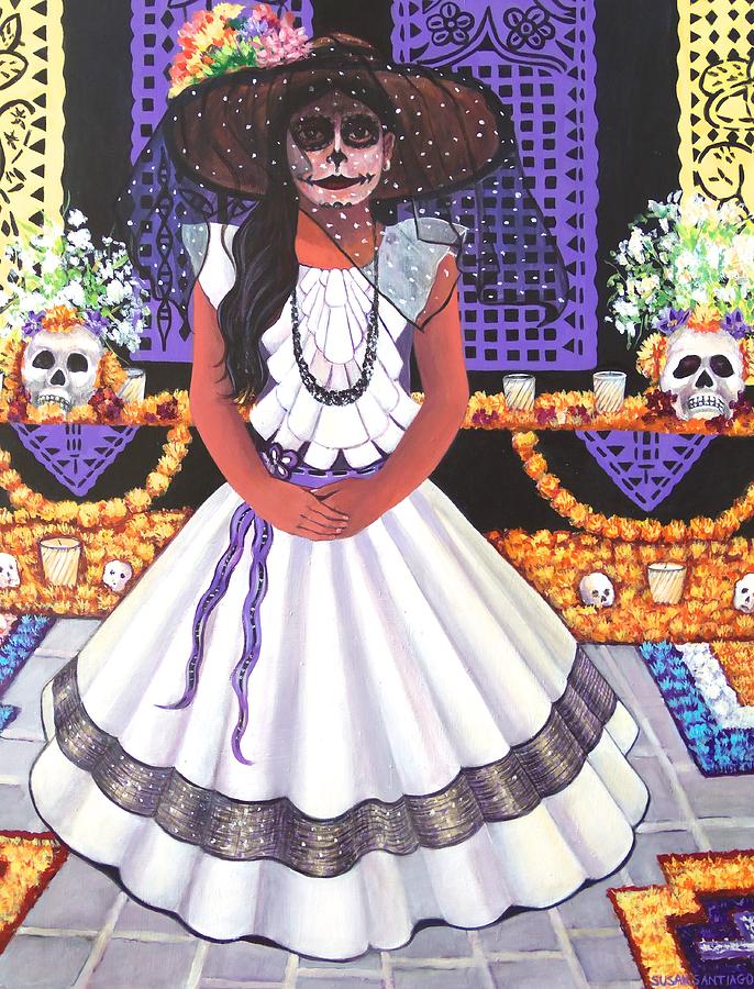 Day of the Dead Painting by Susan Santiago