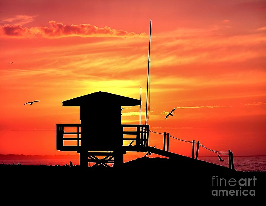 Daybreak at Cape May Beach Photograph by Nick Zelinsky Jr
