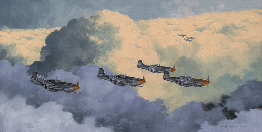 357th Fighter Group Painting - Daydreams Over Cambridgeshire by Wade Meyers