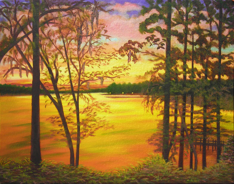 Days End on Lake Talquin Painting by Douglas Ann Slusher