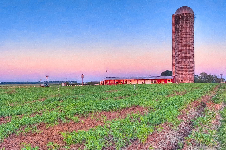 Days End On The Farm - Rural Georgia Landscape Photograph by Mark Tisdale