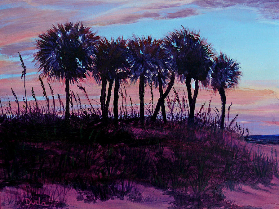 Sunset Painting - Days End by Susan Duda