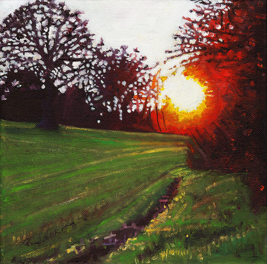 Sunset Painting - Days Finale by Helen White Sunset Painting - Days Finale by Helen White