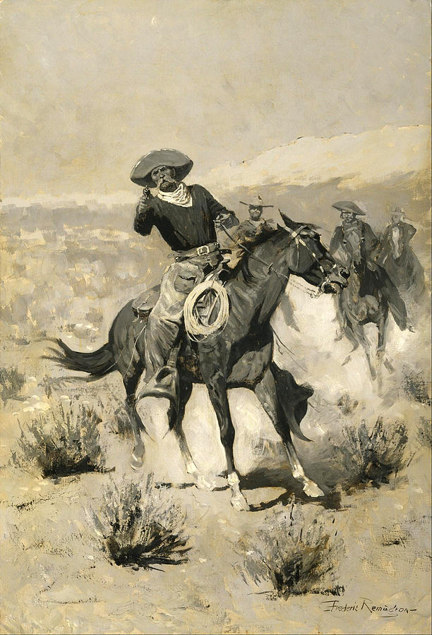 Frederic Remington Painting - Days on the Range by Frederic Remington