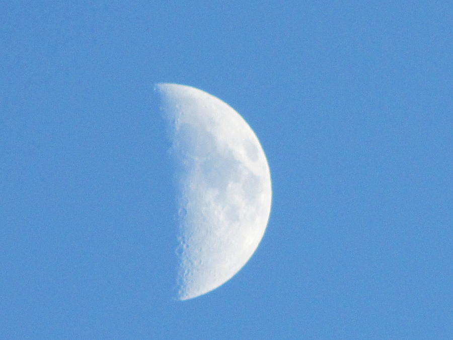 Daytime Moon 3 Photograph by Kathy Long