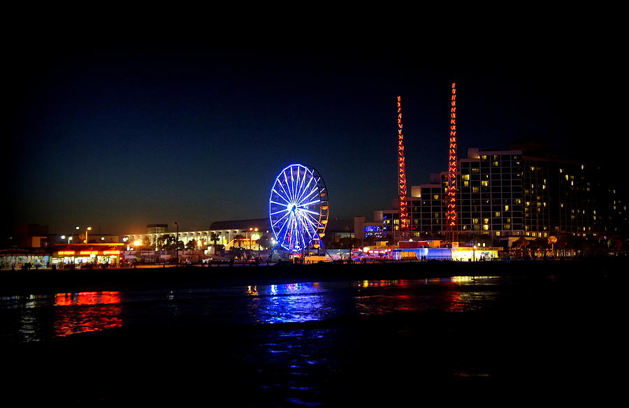 Daytona at Night Photograph by Laurie Perry