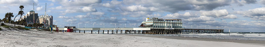 Daytona Beach Photograph - Daytona Beach Pier Panorama by Lynn Palmer