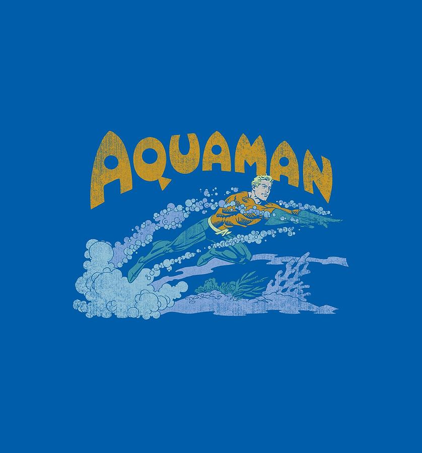 Aquaman Digital Art - Dc - Aqua Swim by Brand A