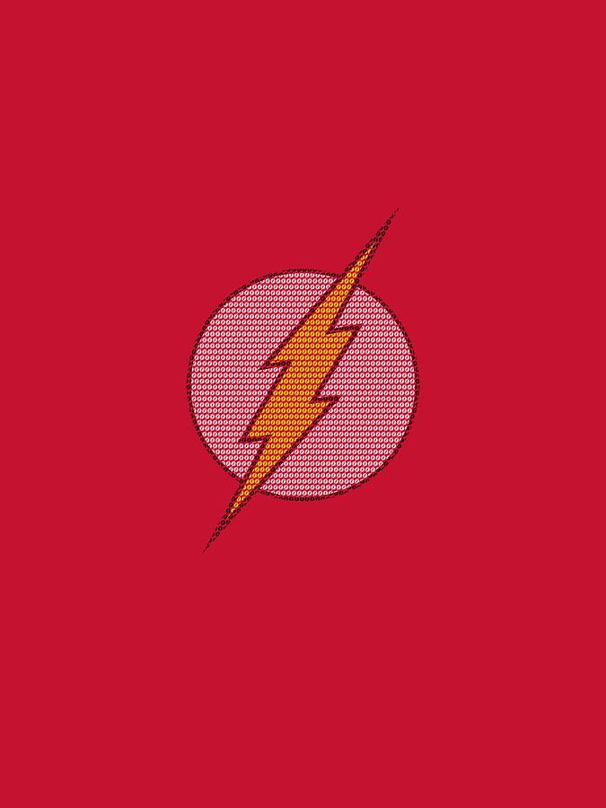Superhero Digital Art - Dc - Flash Little Logos by Brand A