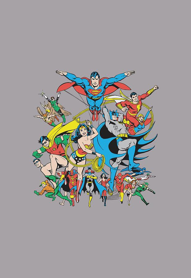 Superhero Digital Art - Dc - Justice League Assemble by Brand A