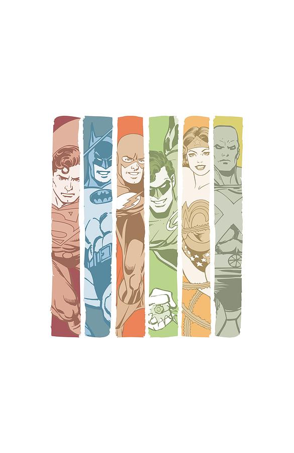 Dc - Justice League Columns Digital Art by Brand A