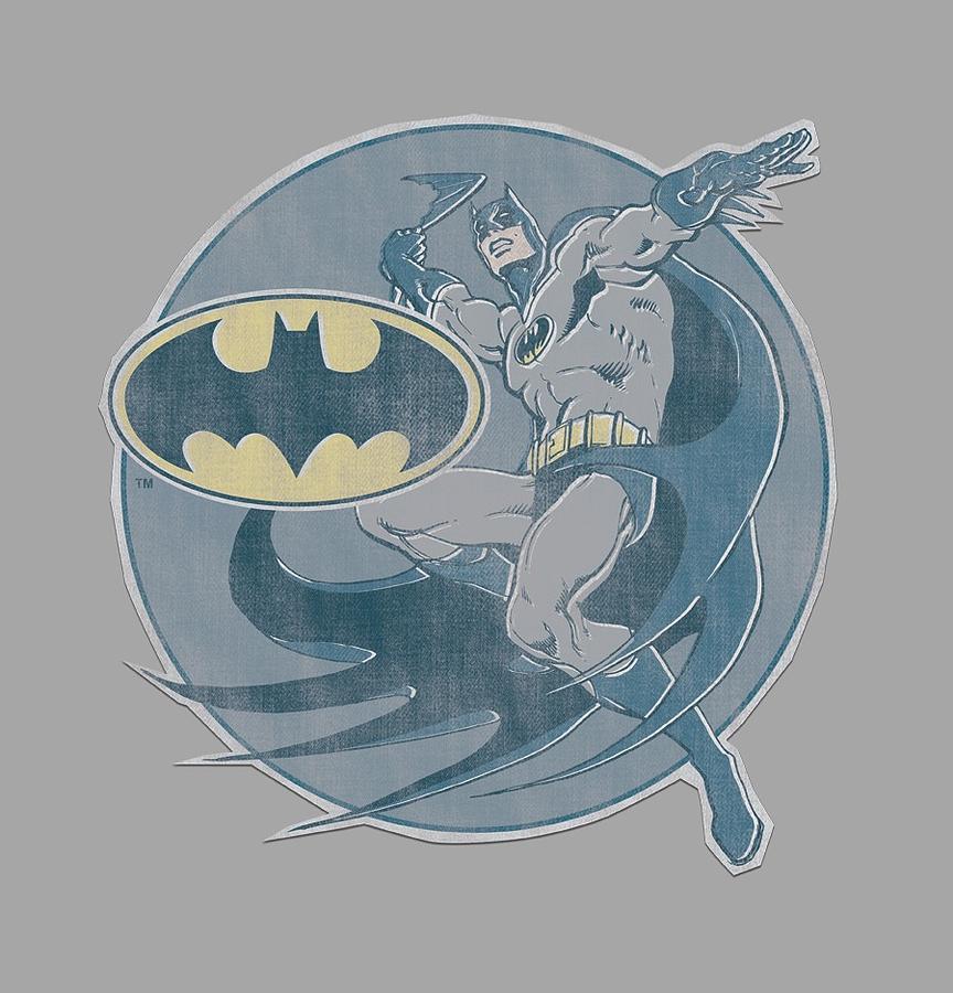 Batman Movie Digital Art - Dco - Retro Batman Iron On by Brand A