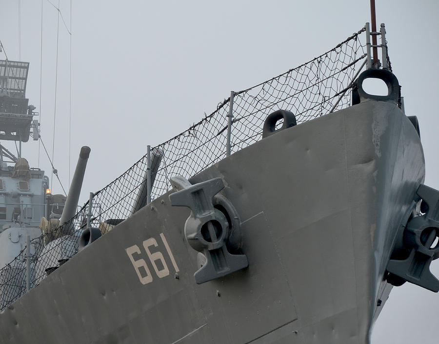 DD-661 Nose with Anchors Photograph by Maggy Marsh