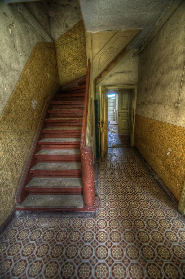 Abandoned Digital Art - DDR Stairs by Nathan Wright