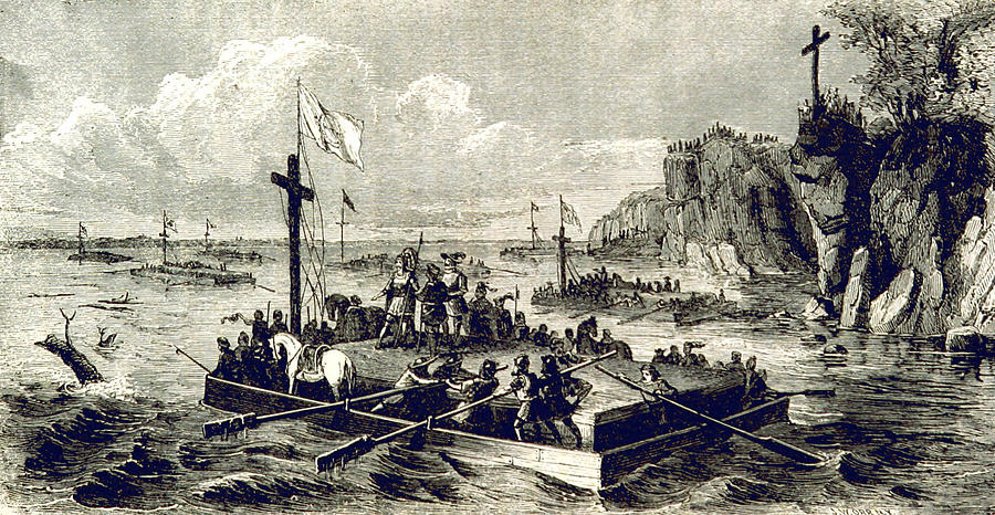 De Soto Crossing The Mississippi 1541 Photograph By British Library Pixels