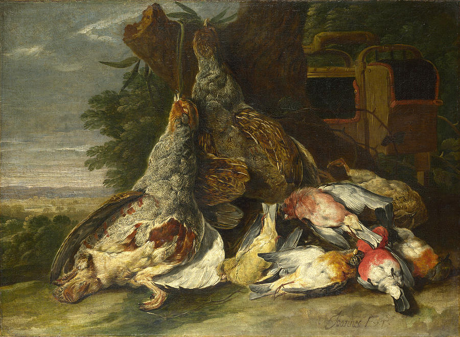Dead Birds in a Landscape Painting by Jan Fyt