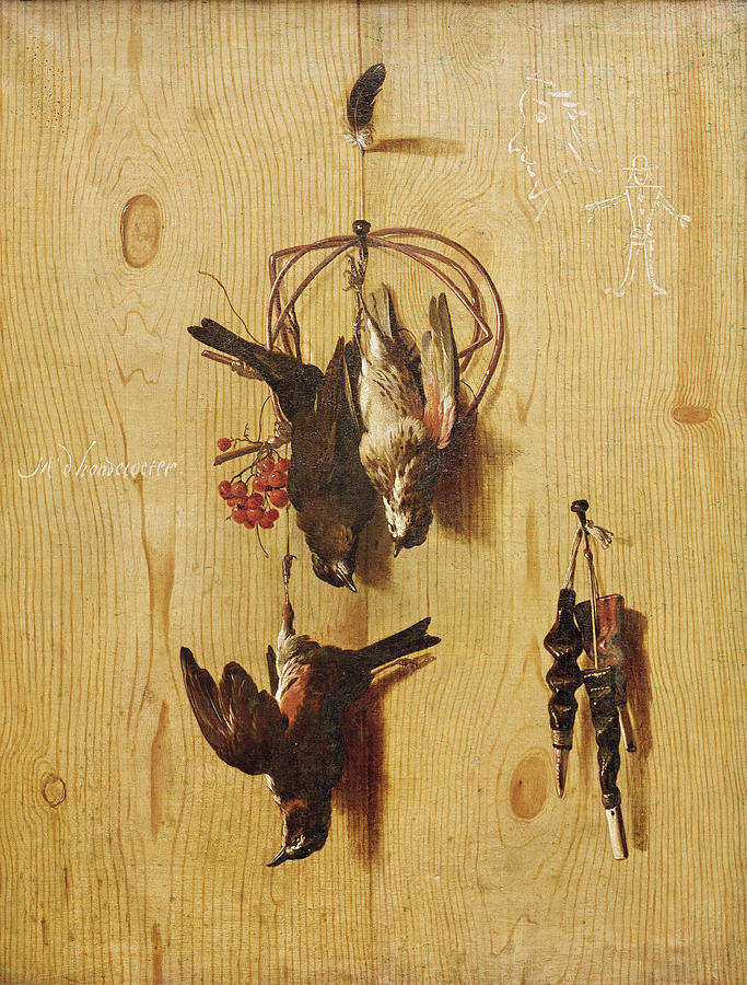 Dead Birds Oil On Canvas Photograph by Melchior de Hondecoeter