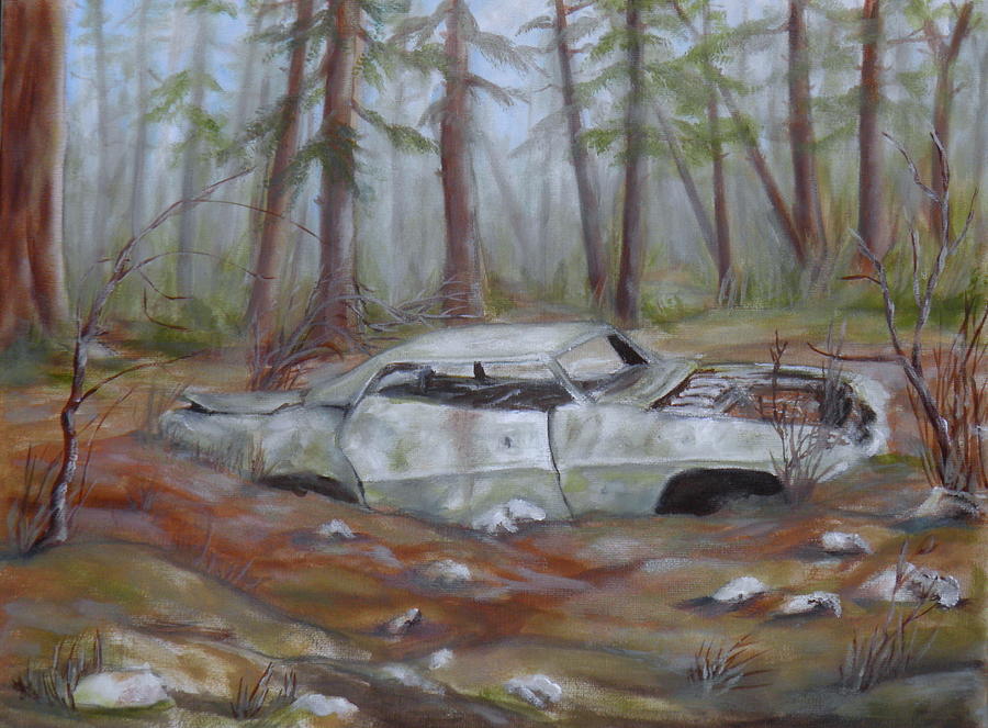 Dead Car 3 Painting by Ida Eriksen